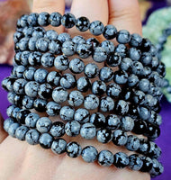 Snowflake Obsidian Crystal Bracelet