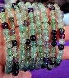 Rainbow Fluorite Crystal Bracelet