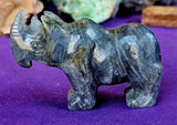 Labradorite Crystal Rhino Carving 🦏