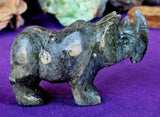 Labradorite Crystal Rhino Carving 🦏