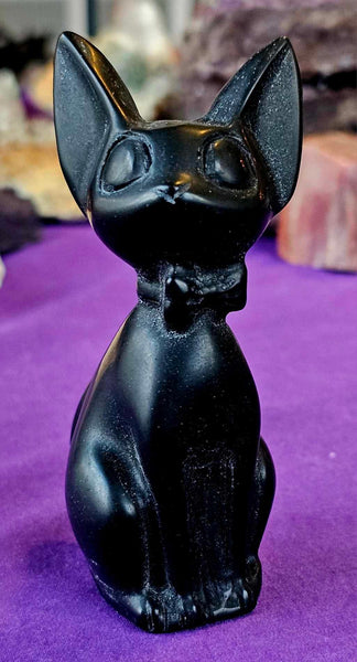 Shugnite Crystal Black Cat Statue 🐈‍⬛