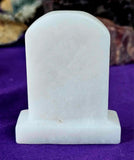 Snow Quartz Crystal Tombstone w/Funny Statement 🪦