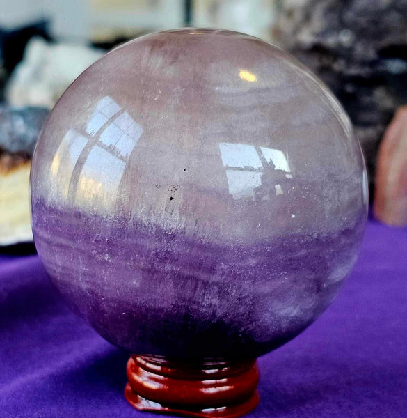 Silky Fluorite Crystal Sphere