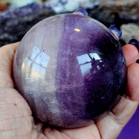 Silky Fluorite Crystal Sphere