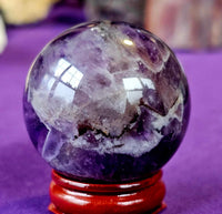 Chevron Amethyst Crystal Sphere