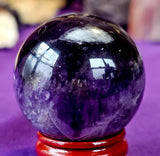 Chevron Amethyst Crystal Sphere