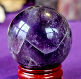 Chevron Amethyst Crystal Sphere