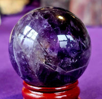 Chevron Amethyst Crystal Sphere