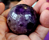 Chevron Amethyst Crystal Sphere