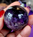 Chevron Amethyst Crystal Sphere