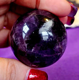 Chevron Amethyst Crystal Sphere