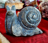 Solid Agatized Pyrite Crystal Snail 🐌