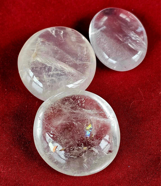 Clear Quartz Crystal Palm Stone