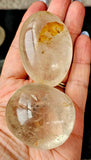 Clear Quartz Crystal Palm Stone