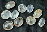 Clear Quartz Crystal Palm Stone