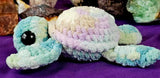 Sea Turtle Crocheted Plushie w/ Rainbow Shell 🌈🐢