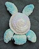 Sea Turtle Crocheted Plushie w/ Rainbow Shell 🌈🐢