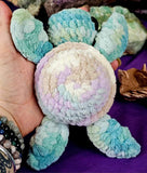 Sea Turtle Crocheted Plushie w/ Rainbow Shell 🌈🐢
