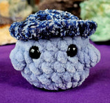 Blue/Grey & Blue Tweed Mushroom baby Crocheted Plushie 🍄