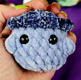Blue/Grey & Blue Tweed Mushroom baby Crocheted Plushie 🍄
