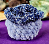 Blue/Grey & Blue Tweed Mushroom baby Crocheted Plushie 🍄