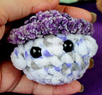 Dusty Lilac & Purple Tweed Mushroom Baby Crocheted Plushie 🍄