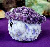 Dusty Lilac & Purple Tweed Mushroom Baby Crocheted Plushie 🍄