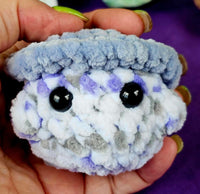 Dusty Lilac & Blue/ Grey Mushroom Baby Crocheted Plushie 🍄