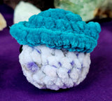 Dusty Lilac & Teal Mushroom Baby Crocheted Plushie 🍄