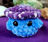 Blue & Grape Mushroom Baby Crocheted Plushie 🍇🍄