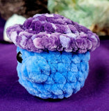 Blue & Grape Mushroom Baby Crocheted Plushie 🍇🍄