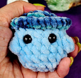 Baby Blue & Seafoam Mushroom Baby Crocheted Plushie 🌊🍄