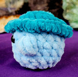 Baby Blue & Teal Mushroom Baby Crocheted Plushie 🍄