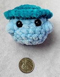 Baby Blue & Teal Mushroom Baby Crocheted Plushie 🍄