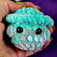 Dusty Mint & Mint Mushroom Baby Crocheted Plushie🍄