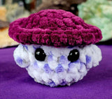 Dusty Lilac & Plum Mushroom Baby Crocheted Plushie 🍄