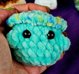 Mint & Sprinkly Mint Mushroom Baby Crocheted Plushie 🍄