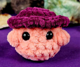 Pink Blush & Plum Mushroom Baby Crocheted Plushie 🍄