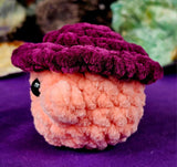 Pink Blush & Plum Mushroom Baby Crocheted Plushie 🍄