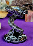 Silver Resin Serpent Crystal Sphere Holder