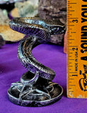 Silver Resin Serpent Crystal Sphere Holder