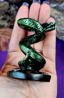 Green Resin Serpent Crystal Sphere Holder