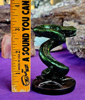 Green Resin Serpent Crystal Sphere Holder