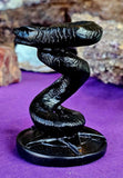 Black Resin Serpent Crystal Sphere Holder