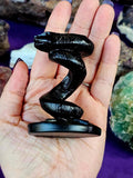 Black Resin Serpent Crystal Sphere Holder