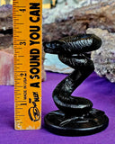 Black Resin Serpent Crystal Sphere Holder
