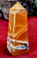 Honey Calcite Crystal Obelisk Tower🍯