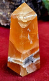 Honey Calcite Crystal Obelisk Tower🍯