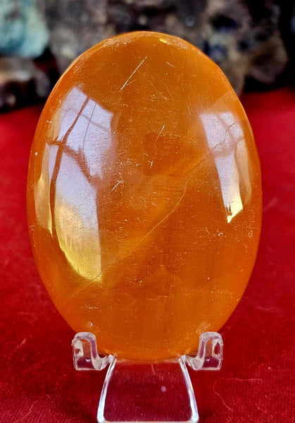 Honey Calcite Crystal Palmstone 🍯