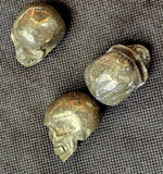 Solid Pyrite Crystal Skull 💀 Carving